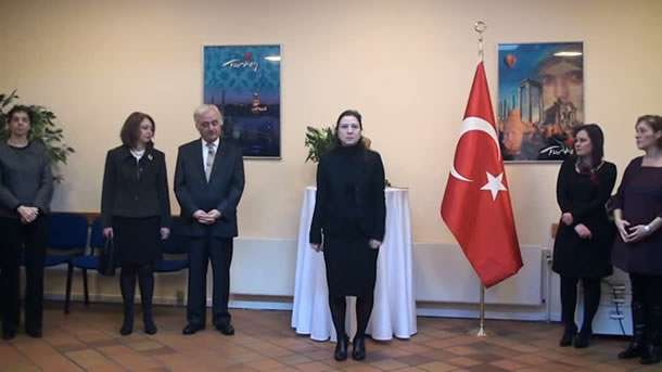 Ulu Önder Atatürk, Türkiye'nin Kopenhag Büyükelçiliğinde düzenlenen törende saygı ve minnetle anıldı.