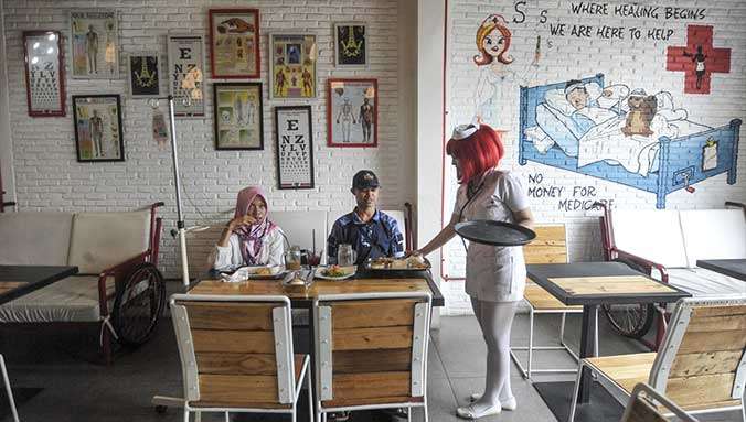 Endonezya, hastane, restoran