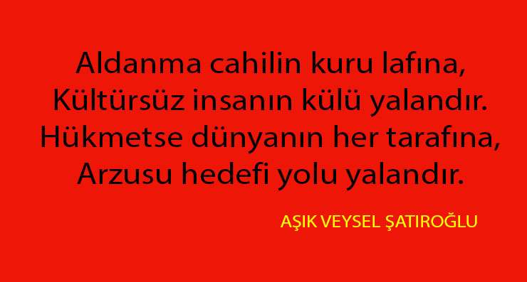 Aşık Veysel, aldanma