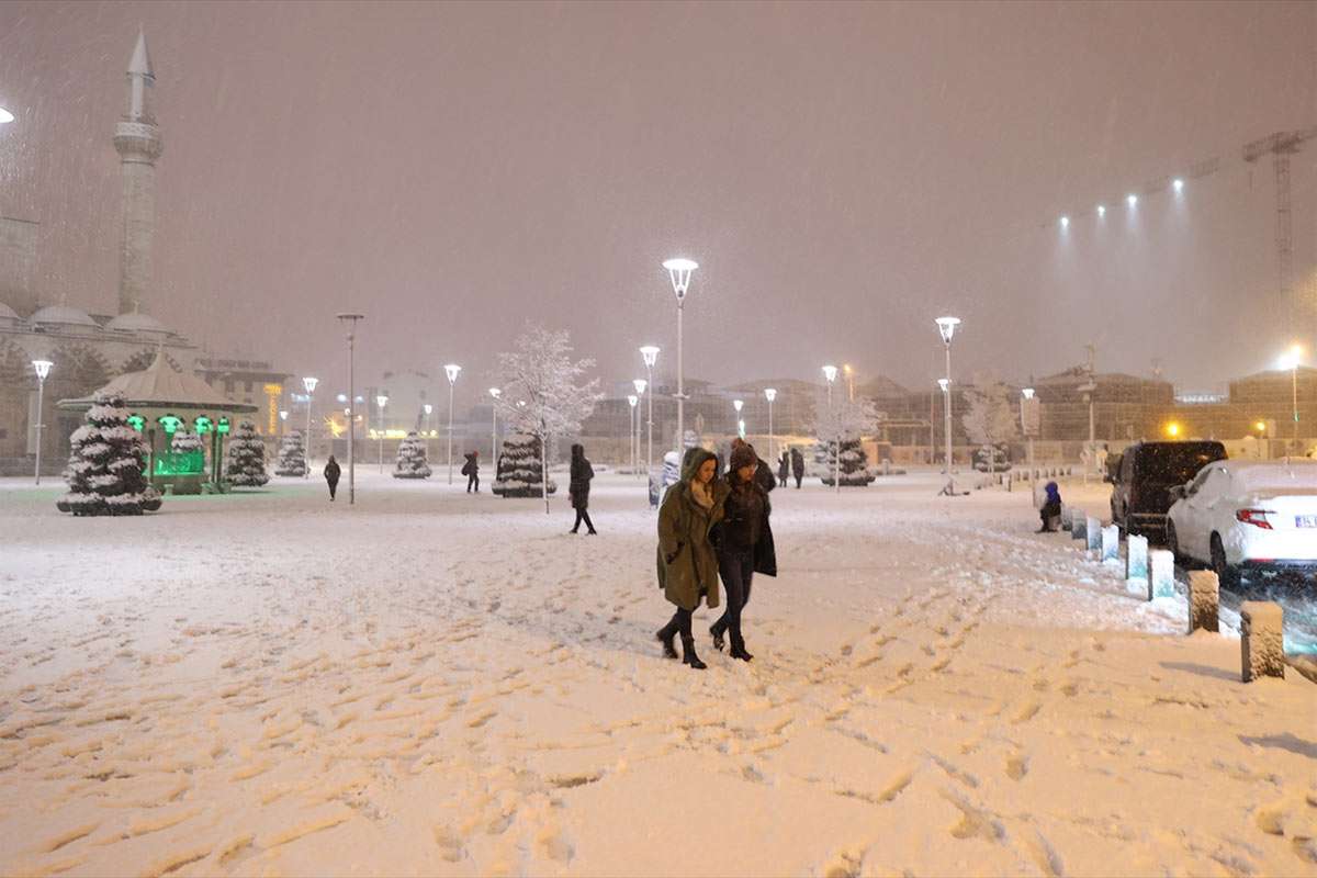 Konya’da yoğun kar yağışı
