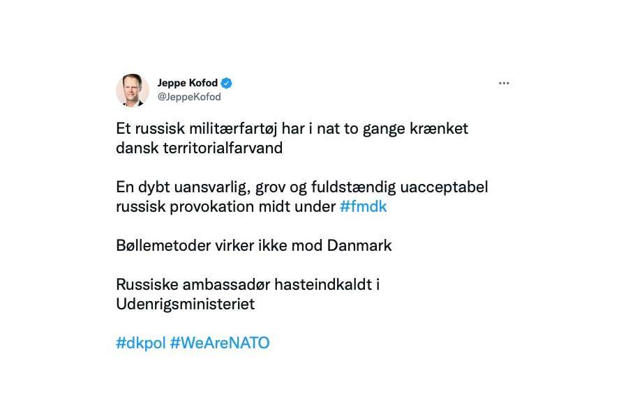 Danimarka, Rus savaş gemisinin kara sularını 2 kez ihlal ettiğini açıkladı