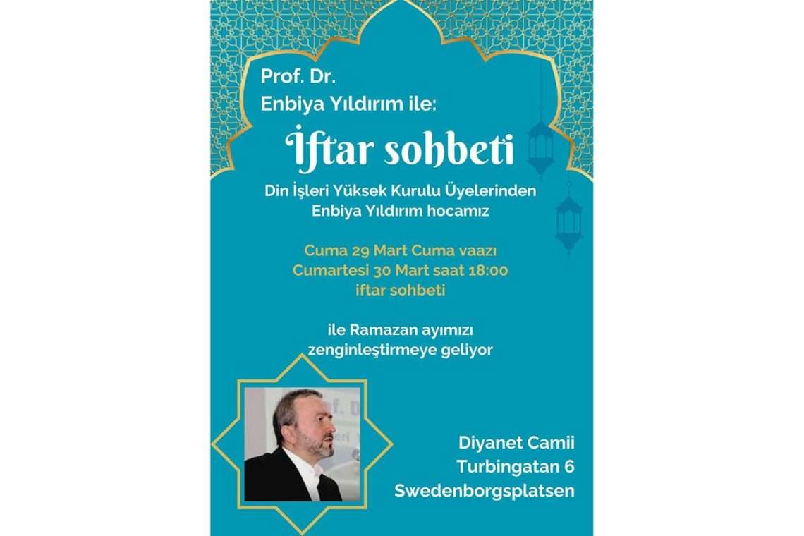 Prof. Dr. Yıldırım, Göteborg’da ‘İftar Sohbeti’ne katılacak